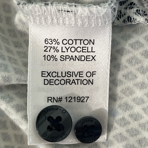 johnnie-O Linxter Vestal Performance Polo/Golf Shirt - White/Black/Blue - Picture 9 of 10